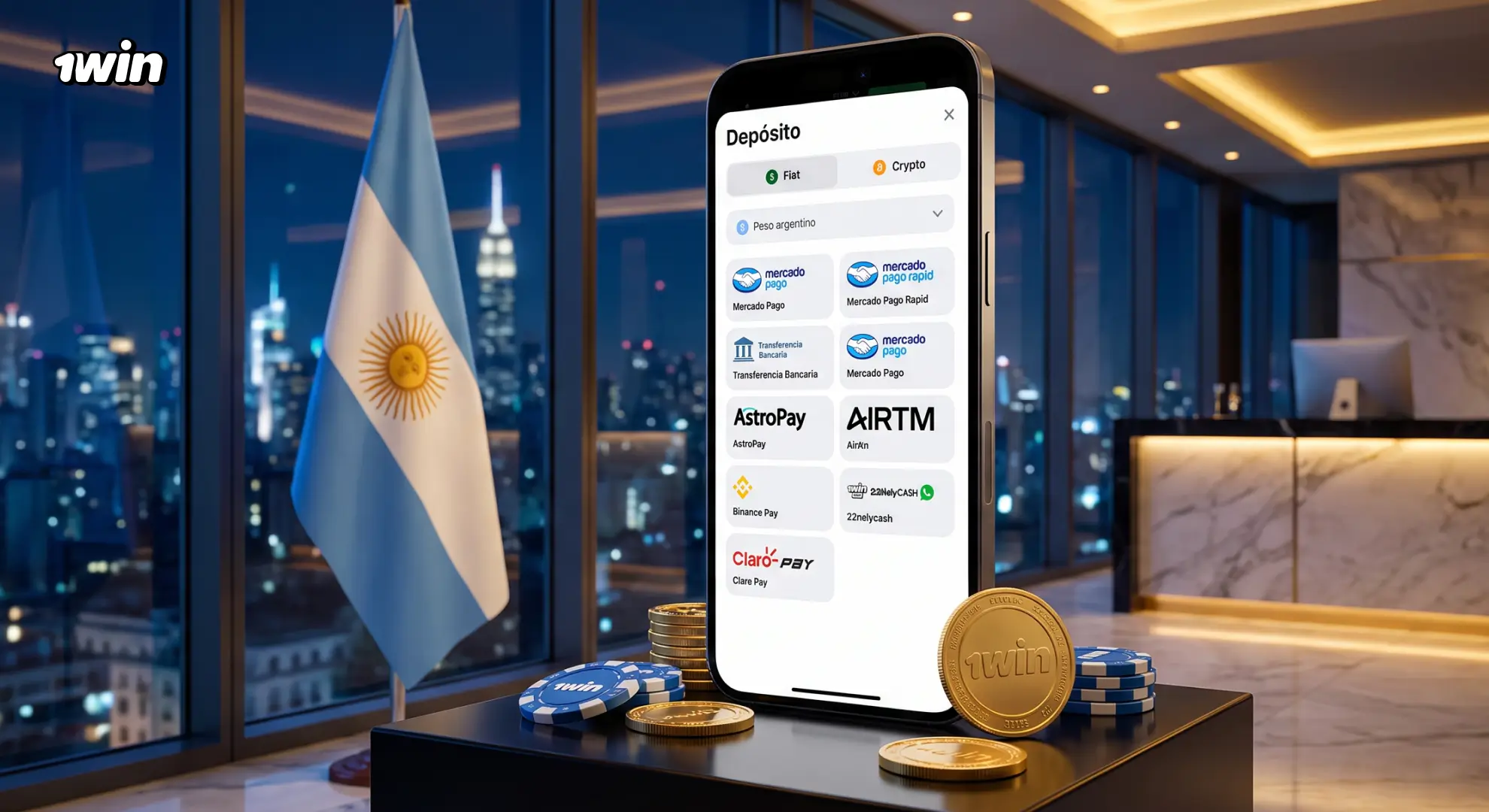 Retiro de dinero en 1win Argentina